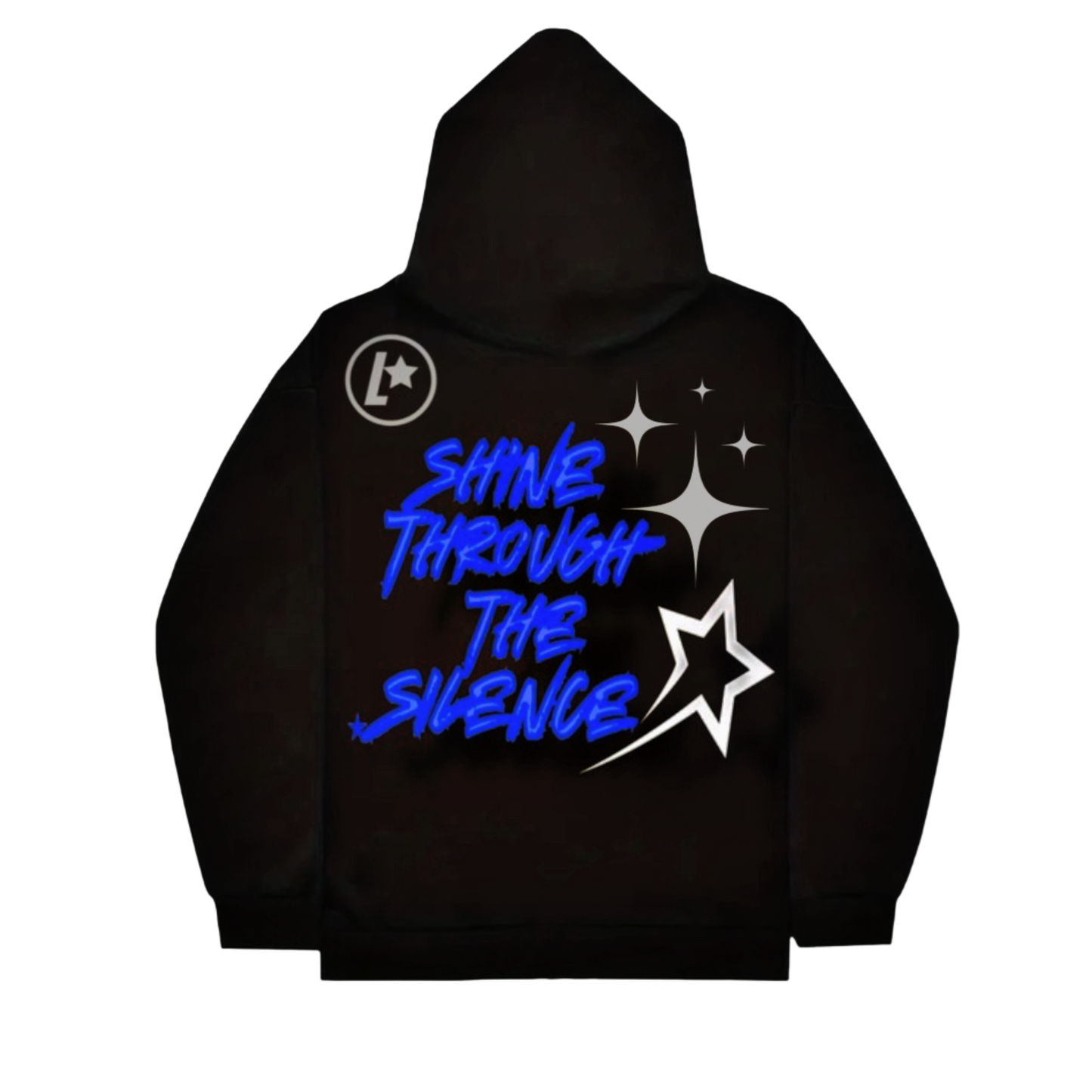 LONELYSTARZ:BLUE & BLACK STAR FULL ZIP HOODIE